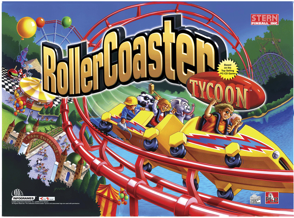 Roller Coaster Tycoon Pinball Machine by Stern Roller Coaster Tycoon Pinball Machine by Stern